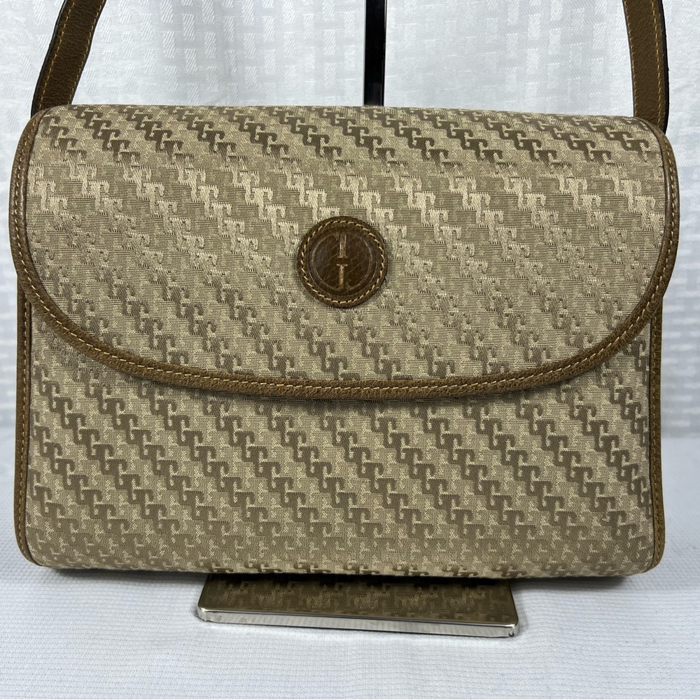 Vintage Gucci GG Monogram Crossbody Messenger Bag